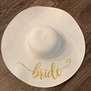 Brand new- bride floppy hat!